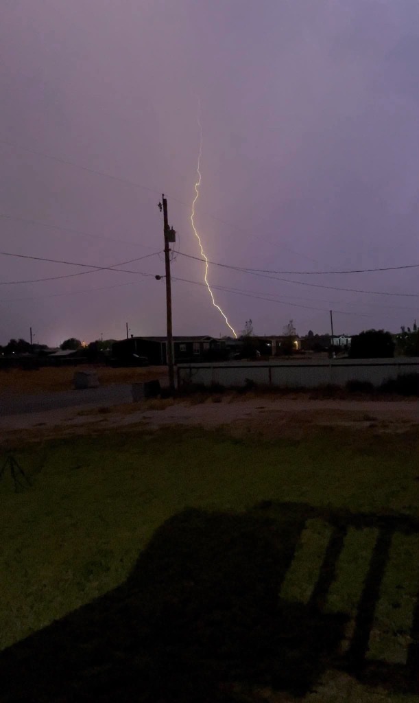 Hobbs Cloud-to-Ground Lightning Strike